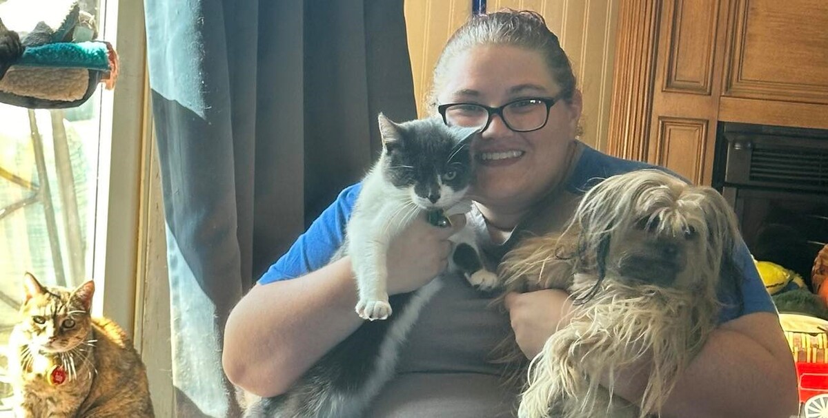 Kim with dog and cat